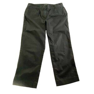TALBOTS Women Signature Capri Pants Sz 6 Black Casual Office Everyday 48-12